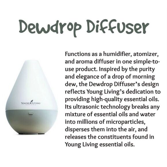 Young Living Dewdrop™ Diffuser for Essential Oils, New in Box - Picture 2 of 7